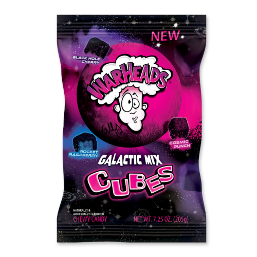 Warheads Galactic Cubes bag for sharing or candy challenges