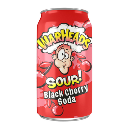 Warheads Sour Black Cherry Soda – Bold Cherry Fizz with Sour Kick