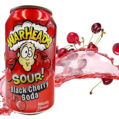 Warheads Sour Black Cherry Soda – Bold Cherry Fizz with Sour Kick