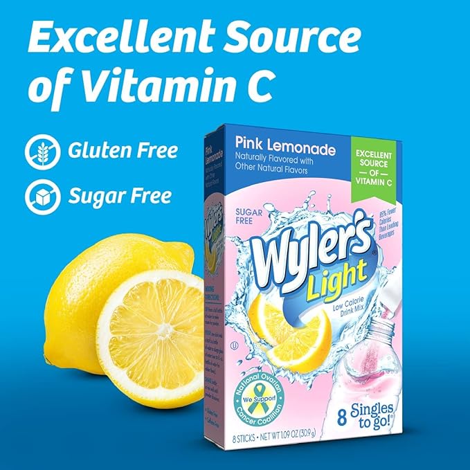 Wyler’s Light Pink Lemonade Singles To Go 