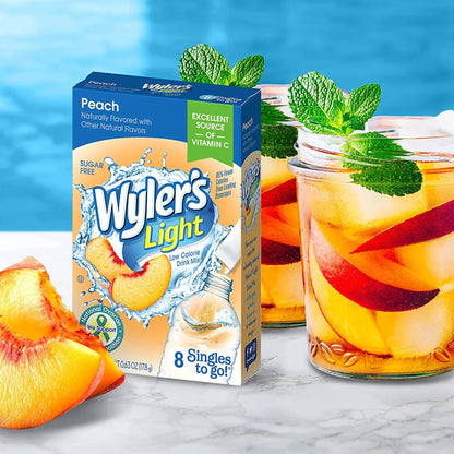 Wyler’s Light Singles To Go Peach Drink Mix 