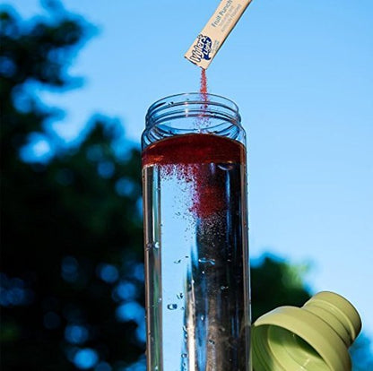 Wyler's Light Singles To Go Fruit Punch drink mix packets, showcasing individual serving sizes for convenient, on-the-go hydration with a tropical fruit punch flavor.