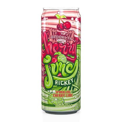AriZona Cherry Lime Rickey 22fl.oz can with cherry and lime design