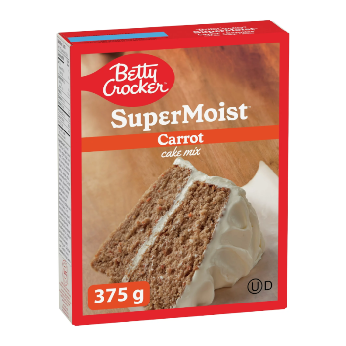 375 g Canadian carrot cake mix for moist, tender cakes