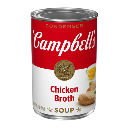 Campbell's Chicken Broth Soup 10.5 oz can ideal for quick and flavorful meals