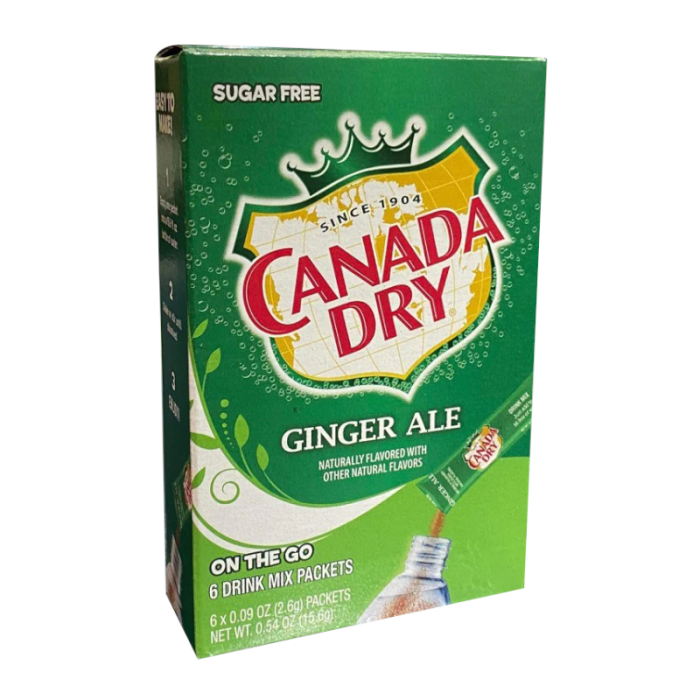 Canada Dry Sugar-Free Ginger Ale Powder Pack