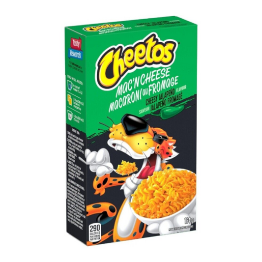 Canadian version of Cheetos Cheesy Jalapeño Mac 'n Cheese 164 g box