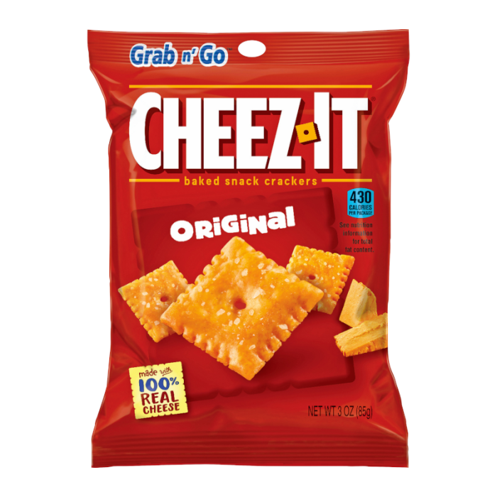 Crunchy Cheez-It Original cheese crackers for everyday snacking