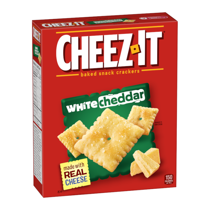 Crunchy Cheez-It White Cheddar crackers for sharing and snacking