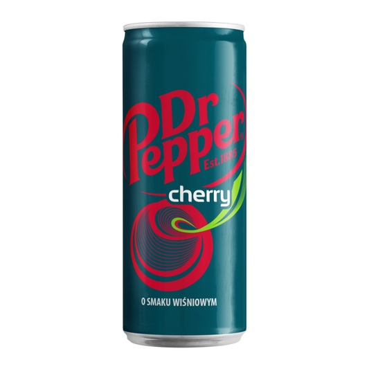 Dr Pepper Cherry 330ml EU can with cherry-themed branding