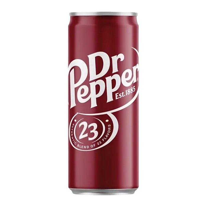 Dr Pepper 330ml EU can with classic branding