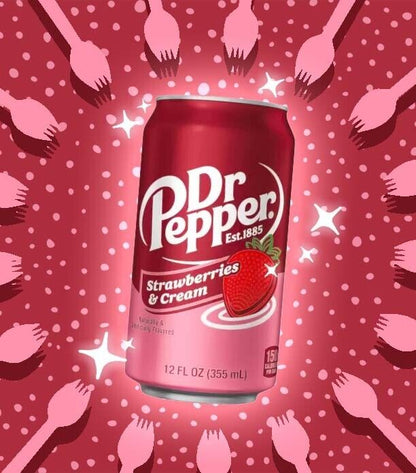 Dr Pepper Strawberries & Cream Soda – Sweet Strawberry & Cream-Infused Dark Cola | East West Grocer UK