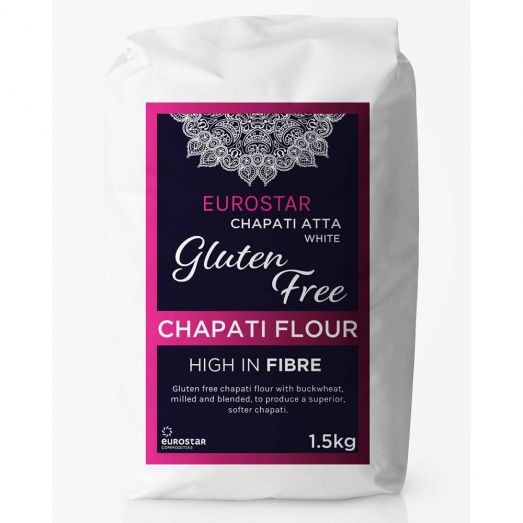 Eurostar Gluten Free Chapati Atta White 1.5kg pack – gluten free flour for soft chapatis