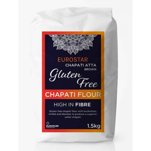 Eurostar Gluten Free Chapati Atta Brown 1.5kg pack – gluten free flour for chapati and roti