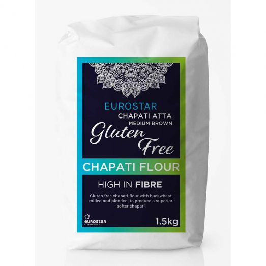 Eurostar Gluten Free Chapati Atta Medium Brown 1.5kg pack – gluten free chapati flour