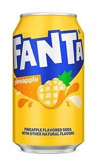 Fanta Caffeine-Free Pineapple Soft Drink 355 ml – Fruity Sparkling Soda