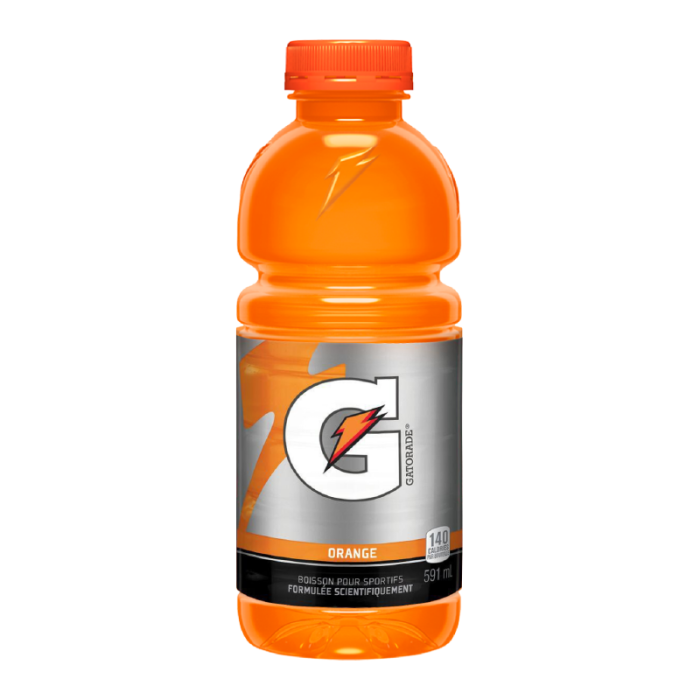 Gatorade Orange hydration bottle showing label and branding