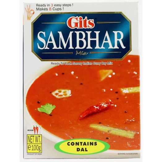 Gits Sambhar Mix 100g box – Ready-to-cook South Indian sambar curry mix with dal