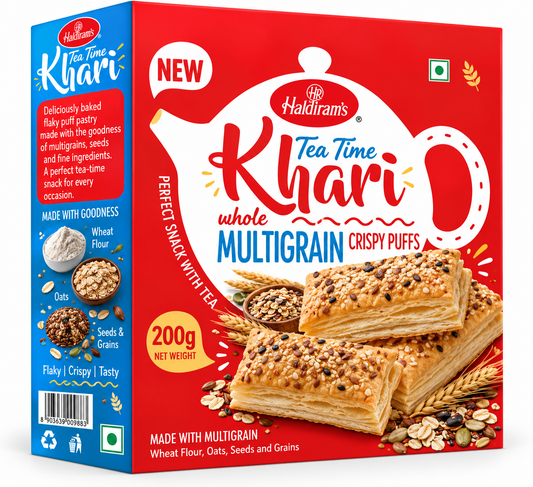 Haldiram Multigrain Puff Khari 200g – Pack of 1