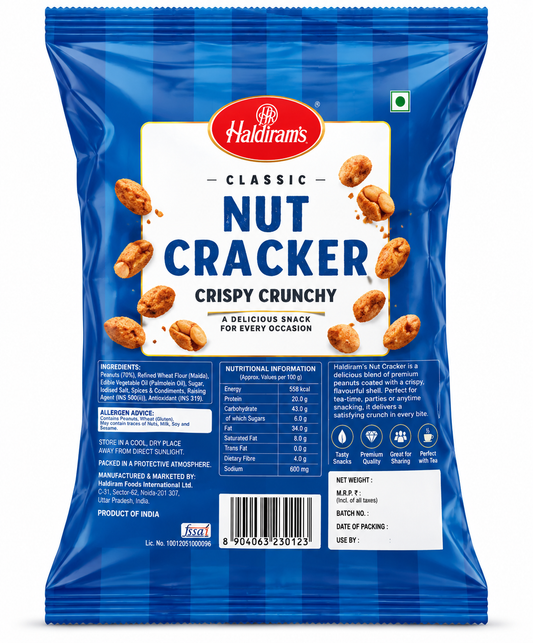 Haldiram’s Classic Nut Cracker – Crispy Crunchy Indian Nut Snack, Delicious Savoury Snack for Every Occasion.