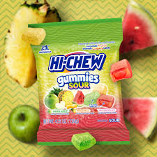 Hi-Chew Sour Gummies multipack with tangy fruit-flavored chewy candies.
