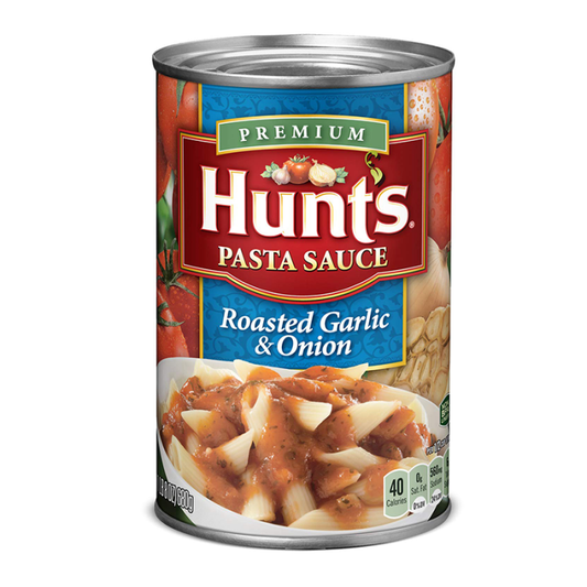 Hunts Roasted Garlic & Onion Pasta Sauce 680 g jar ready-to-use for pasta dishes