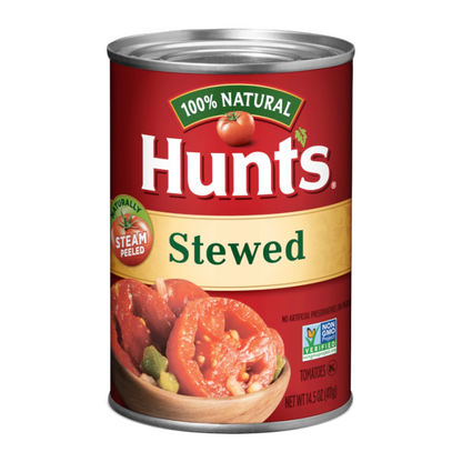 Hunt’s Stewed Tomatoes 14.5 oz can ideal for homemade meals