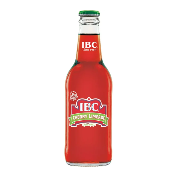 IBC Cherry Limeade Soda  – Premium 12oz Glass Bottles