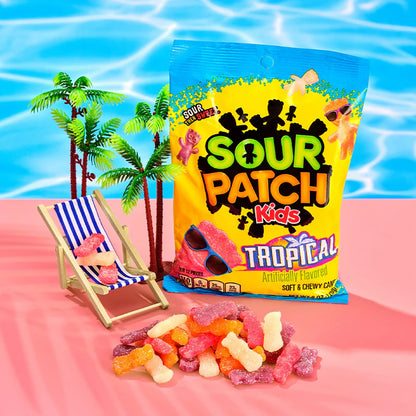 Sour Patch Tropical Bags - 102g | Sour & Sweet Tropical Gummies