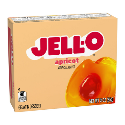 Jell-O Apricot Gelatin Dessert 3 oz ideal for family and kids’ treats