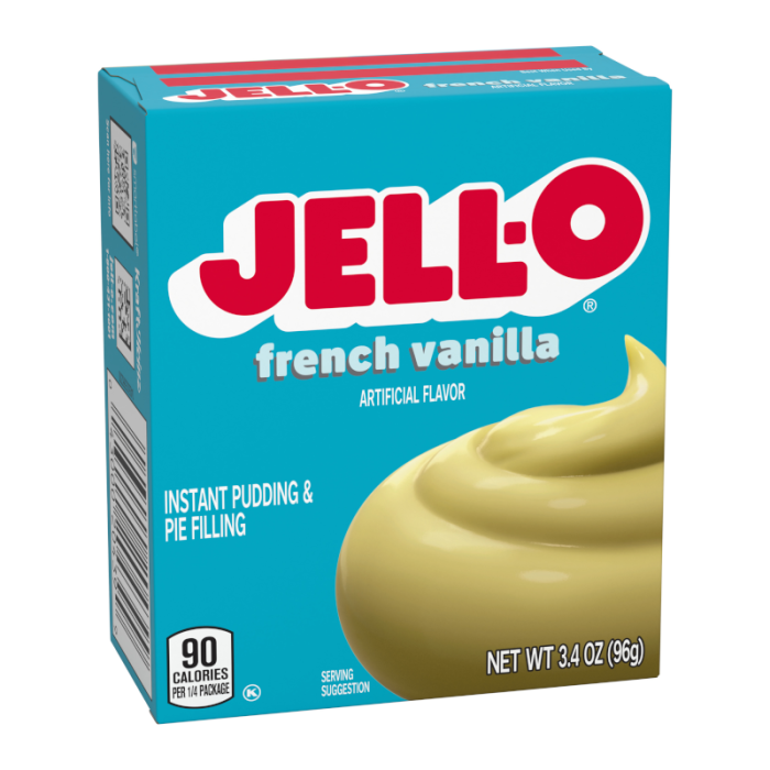 Jell-O French Vanilla Instant Pudding Mix for desserts and recipes