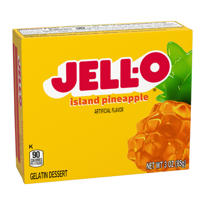 Jell-O Island Pineapple Gelatin Dessert Mix for snacks and recipes