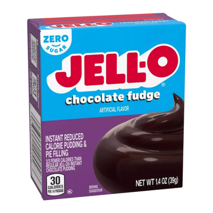 Jell-O Sugar Free Chocolate Fudge Instant Pudding Mix box, 1.4 oz (39 g)