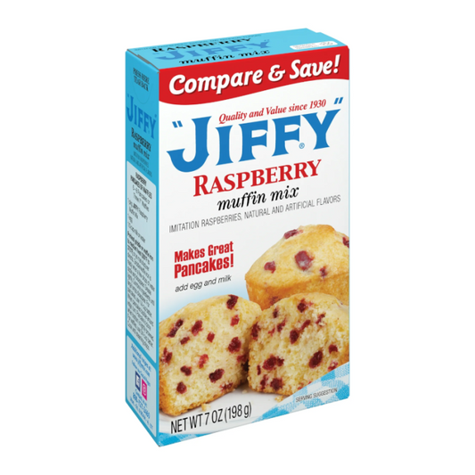 Jiffy Raspberry Muffin Mix 7 oz ready-to-bake mix for homemade muffins