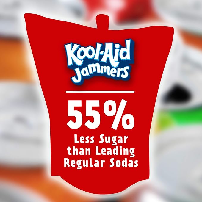 6fl oz Kool-Aid Jammers Cherry pouch displayed upright on white background