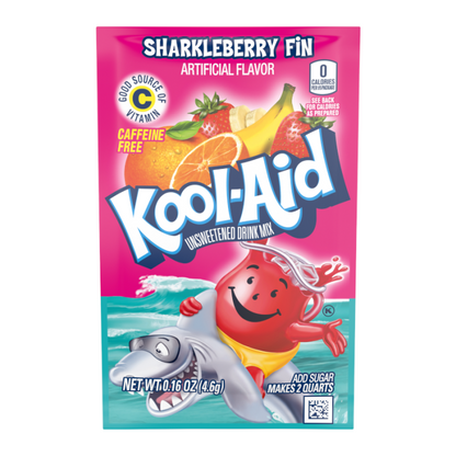 Kool-Aid Sharkleberry Fin Drink Mix (0.16oz) – Fun, fruity drink mix for refreshing, colorful hydration.