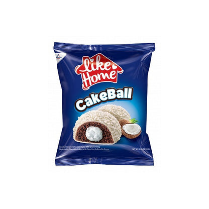 Like Home Cake Ball Coconut 50g pack with coconut coated chocolate cake ball