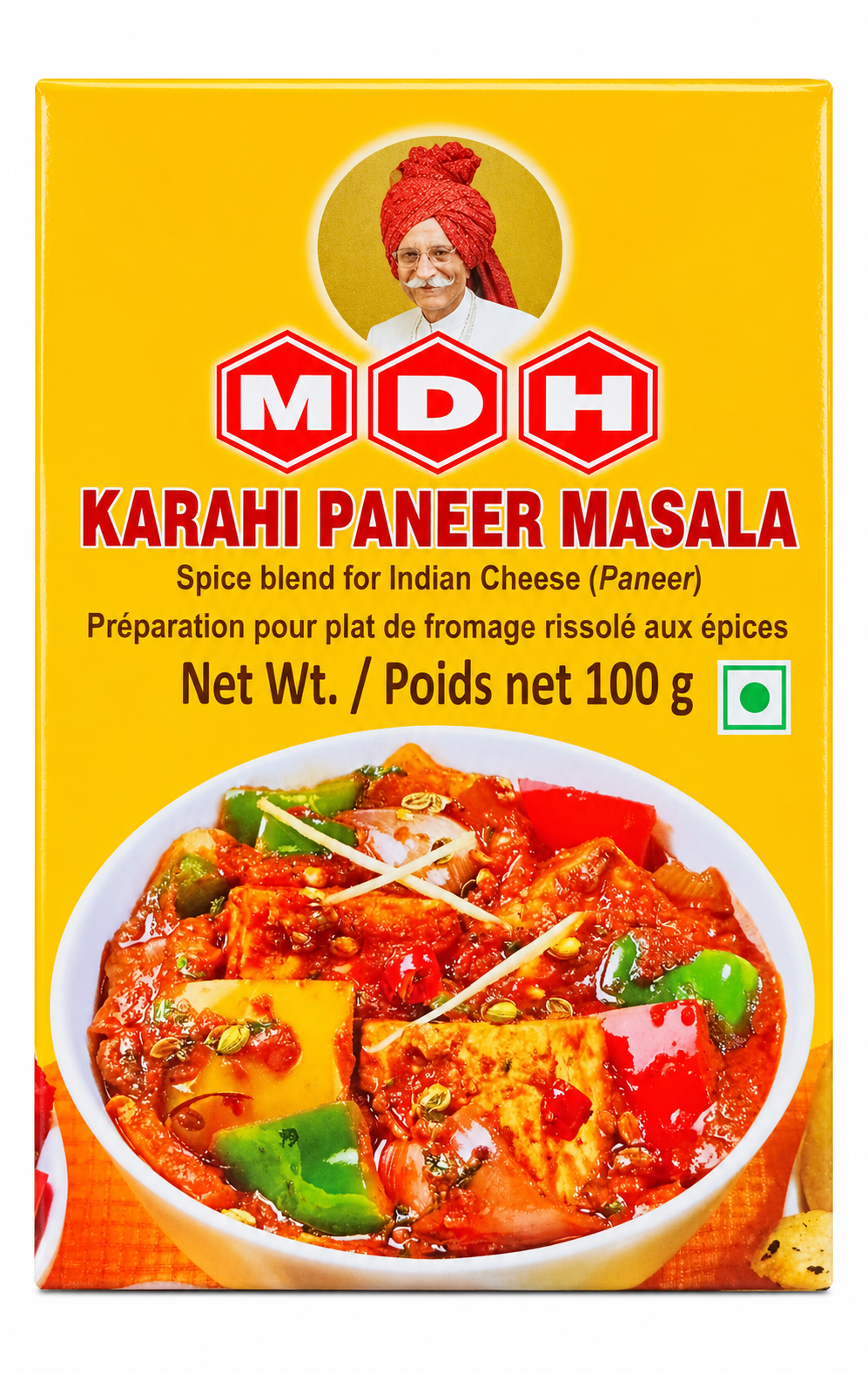MDH Karahi Paneer Masala 100g spice blend box with paneer curry image