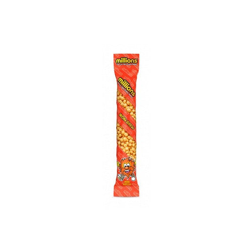 Millions Iron Brew 55g tube – tiny, chewy sweets with tangy orange and fizzy Irn-Bru flavor, packed in a resealable tube.