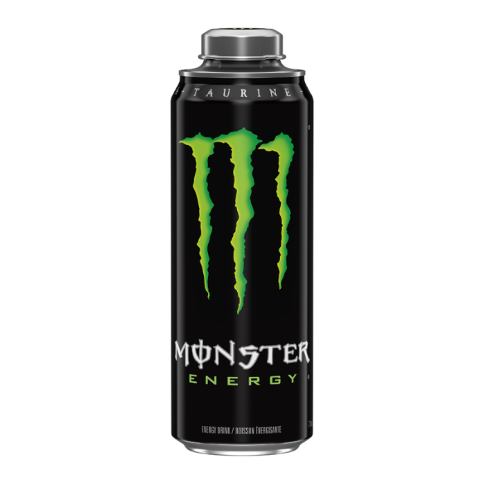 Monster Mega Energy 710ml can, offering a bold and sweet energy drink flavor with a massive 710ml serving for a long-lasting energy boost.