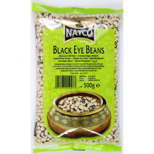 Natco Black Eye Beans 500g pack front view
