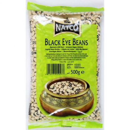 Natco Black Eye Beans 500g pack front view