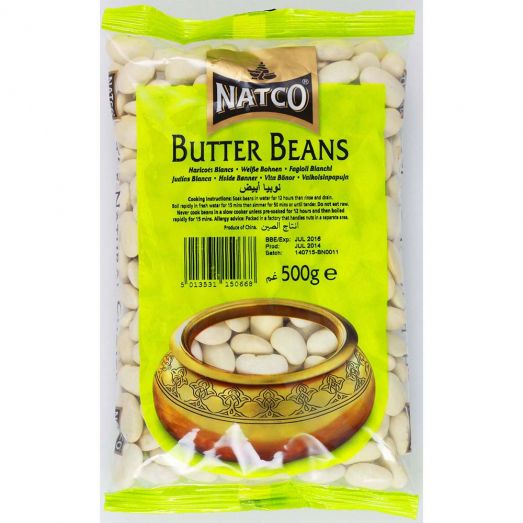 Natco Butter Beans 500g dried lima beans packaging