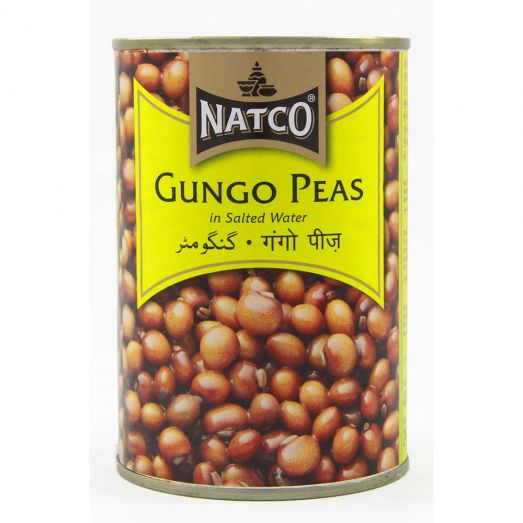 Natco Gungo Peas in Salted Water 400g can with brown pigeon peas on label.
