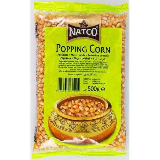 Fresh fluffy popcorn prepared from Natco popcorn kernels