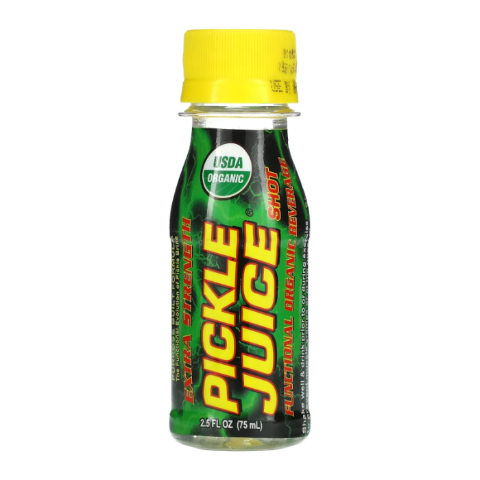Front view of Pickle Juice Extra Strength Shot 2.5oz (75ml) bottle
