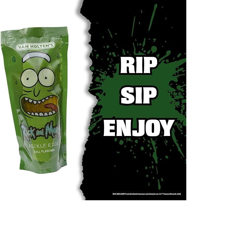Van Holten’s Pickle Rick pickle opened in pouch