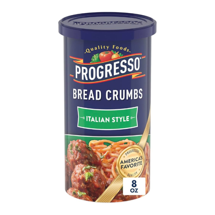 Progresso Italian Style Bread Crumbs 226 g package highlighting authentic Italian flavor