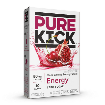 Pure Kick Energy Kids & Adults Single-Serve Black Cherry Pomegranate Drink