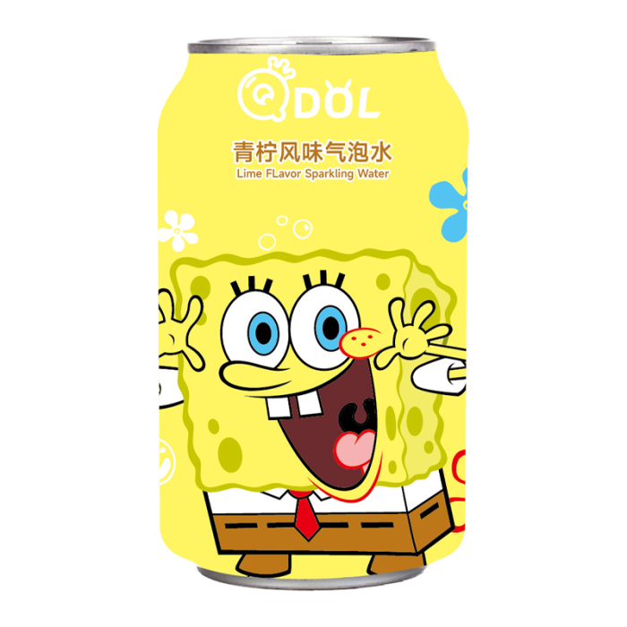 QDOL Spongebob Lime Sparkling Drink 330ml